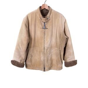 Mighty Mac Out O' Gloucester Winter Jacket Men XL Brown Sherpa Corduroy Full Zip